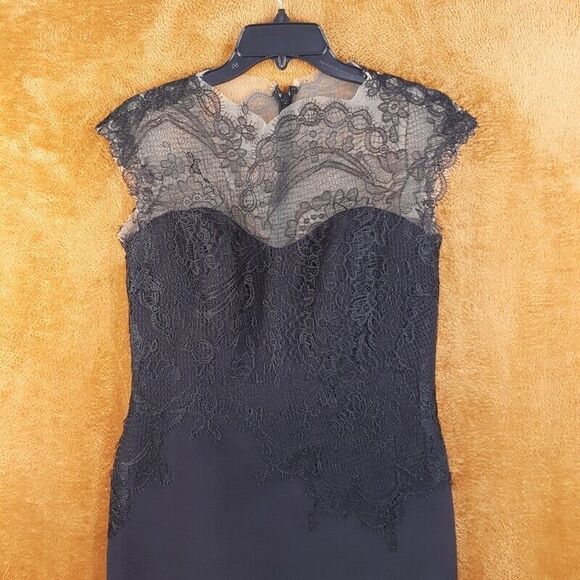 Designer Romona Keveza Silk Lace Cocktail Dress - Picture 8 of 15
